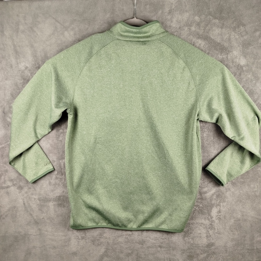 AFTCO AFTech Performance Fleece 1/4 Zip Pullover Men L Green Outdoor Fish Tech - Picture 2 of 12